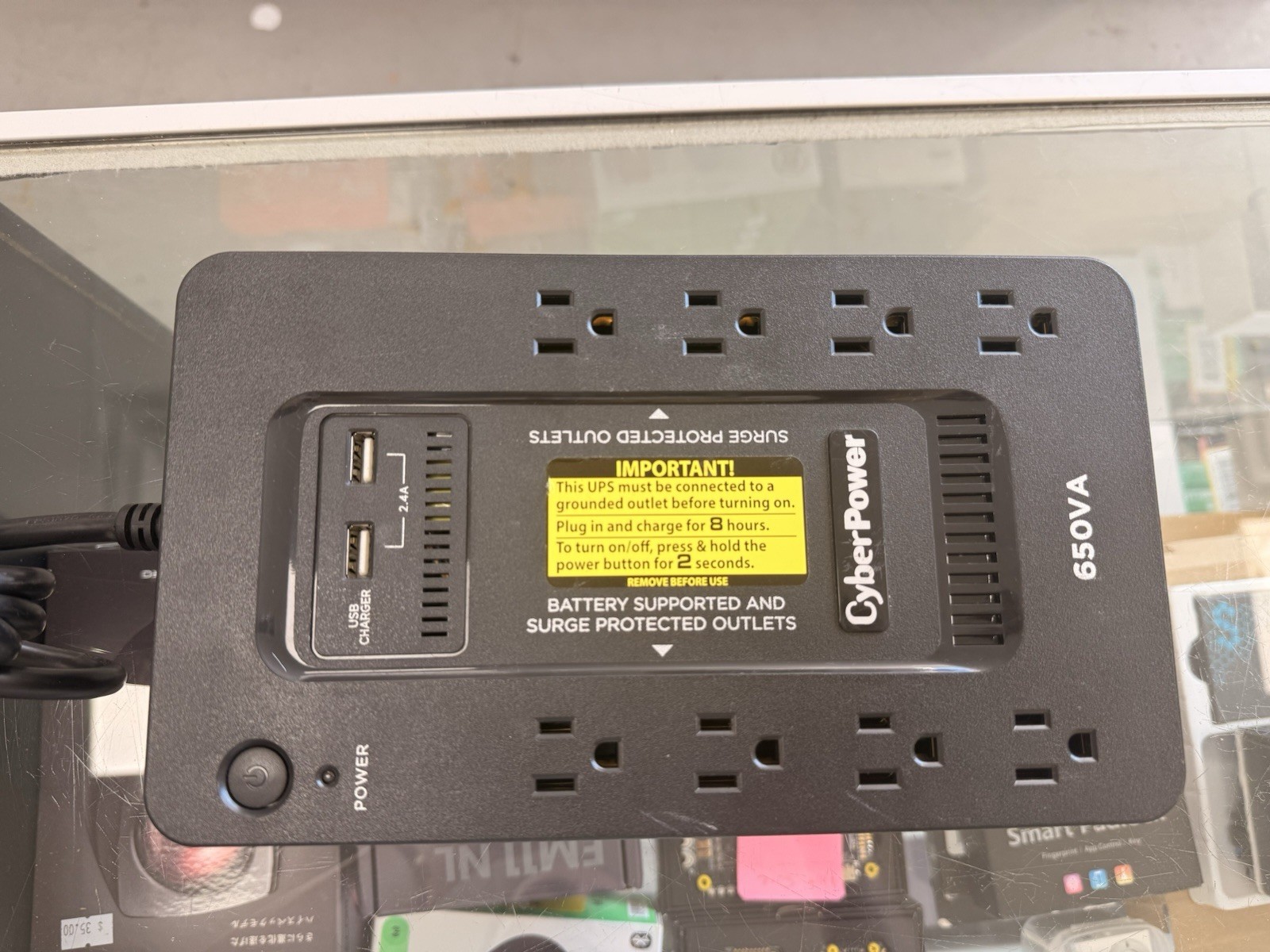 CyberPower  650VA/390W 8 Outlets ECO LCD USB