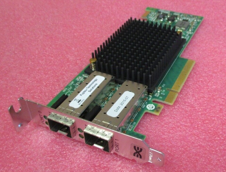 Fujitsu Emulex LightPulse LPe16002 LP Half Height 16Gb SFP+ Dual Port FC Host