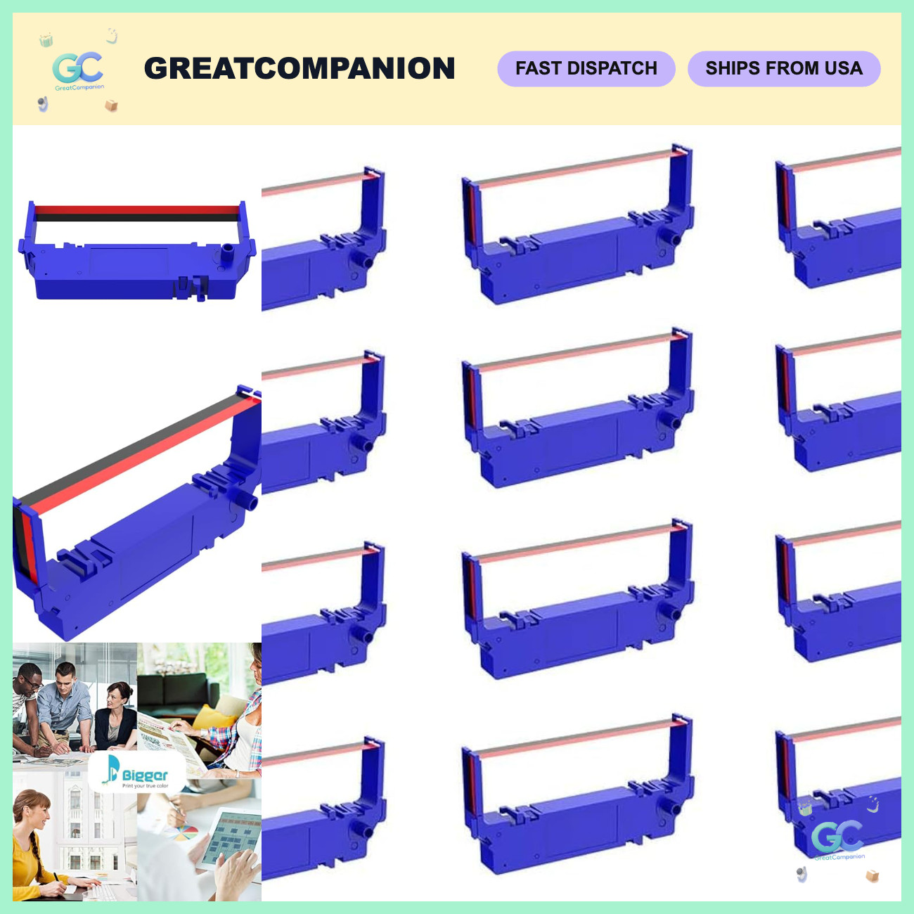 High-Quality Compatible Printer Ribbon Replacement for SP700 Series - 12-Pack Bl