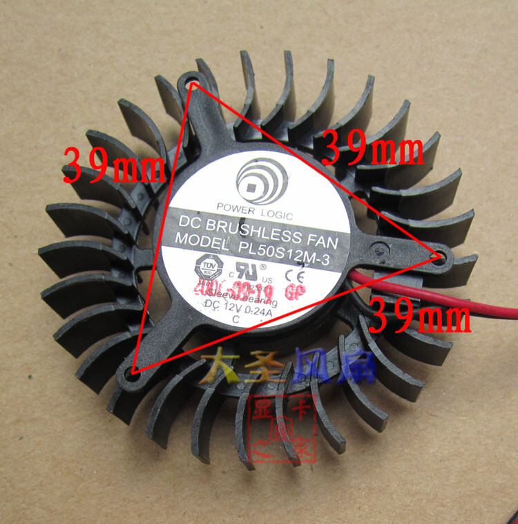 Power Logic PL50S12M 3 DC12V 0.24A 5510 5CM 55mm 55X55X10mm Cooling Fan