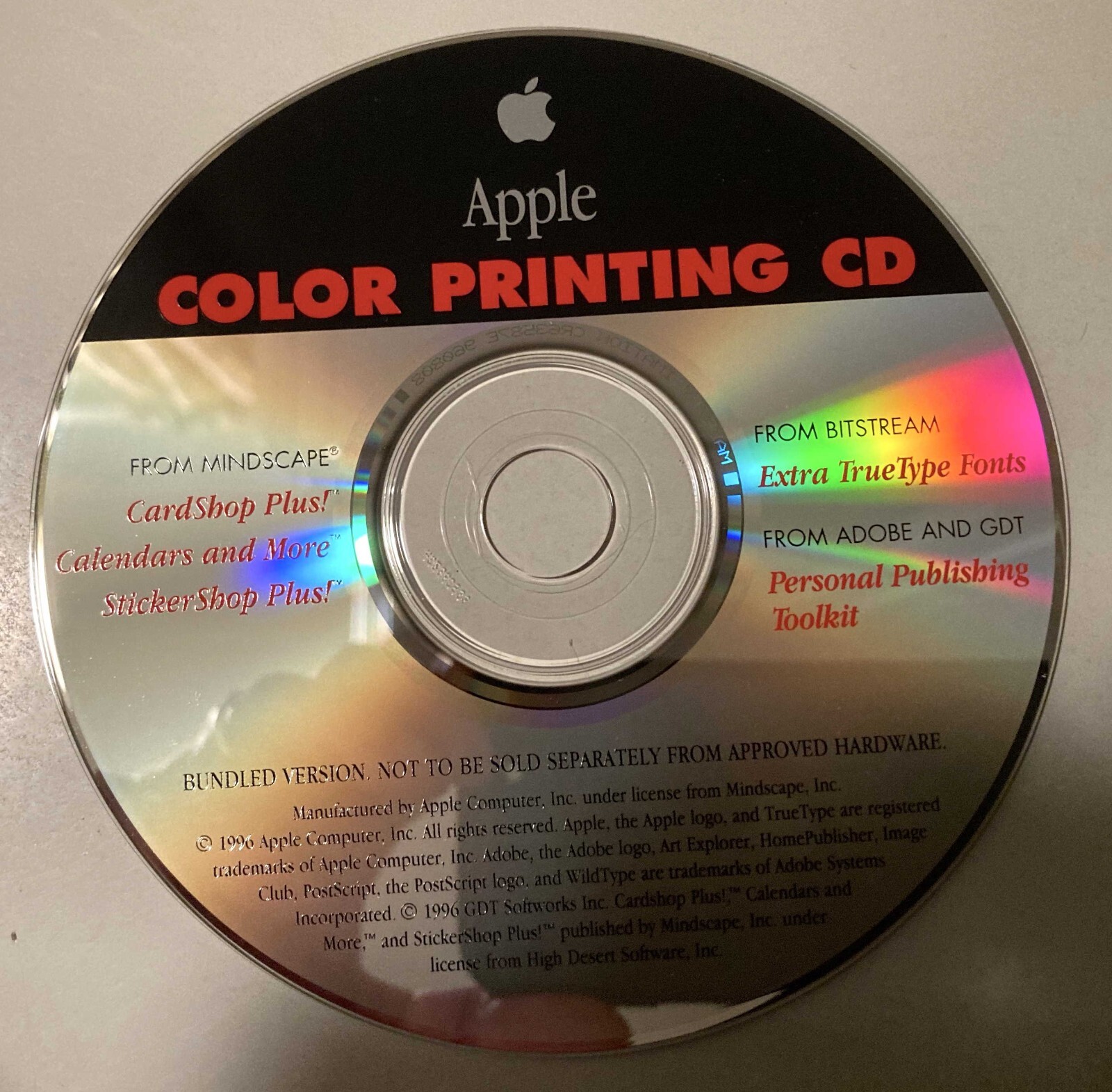 Apple Color Printing CD - 1996