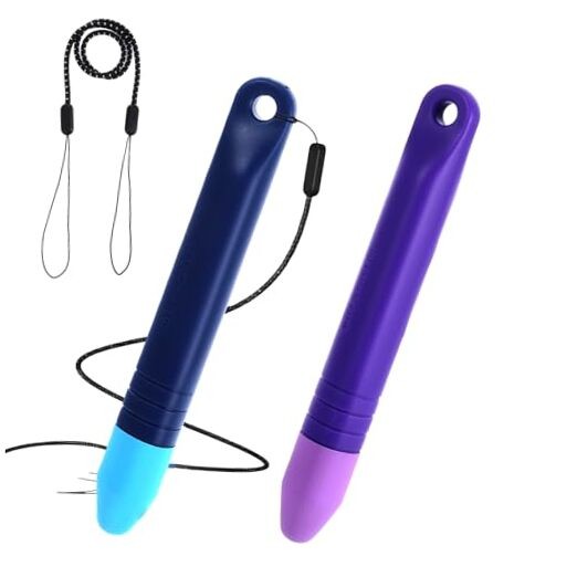 2pcs Kids Tablet Stylus, Stylus Pens for Touch Screens with Blue+Purple