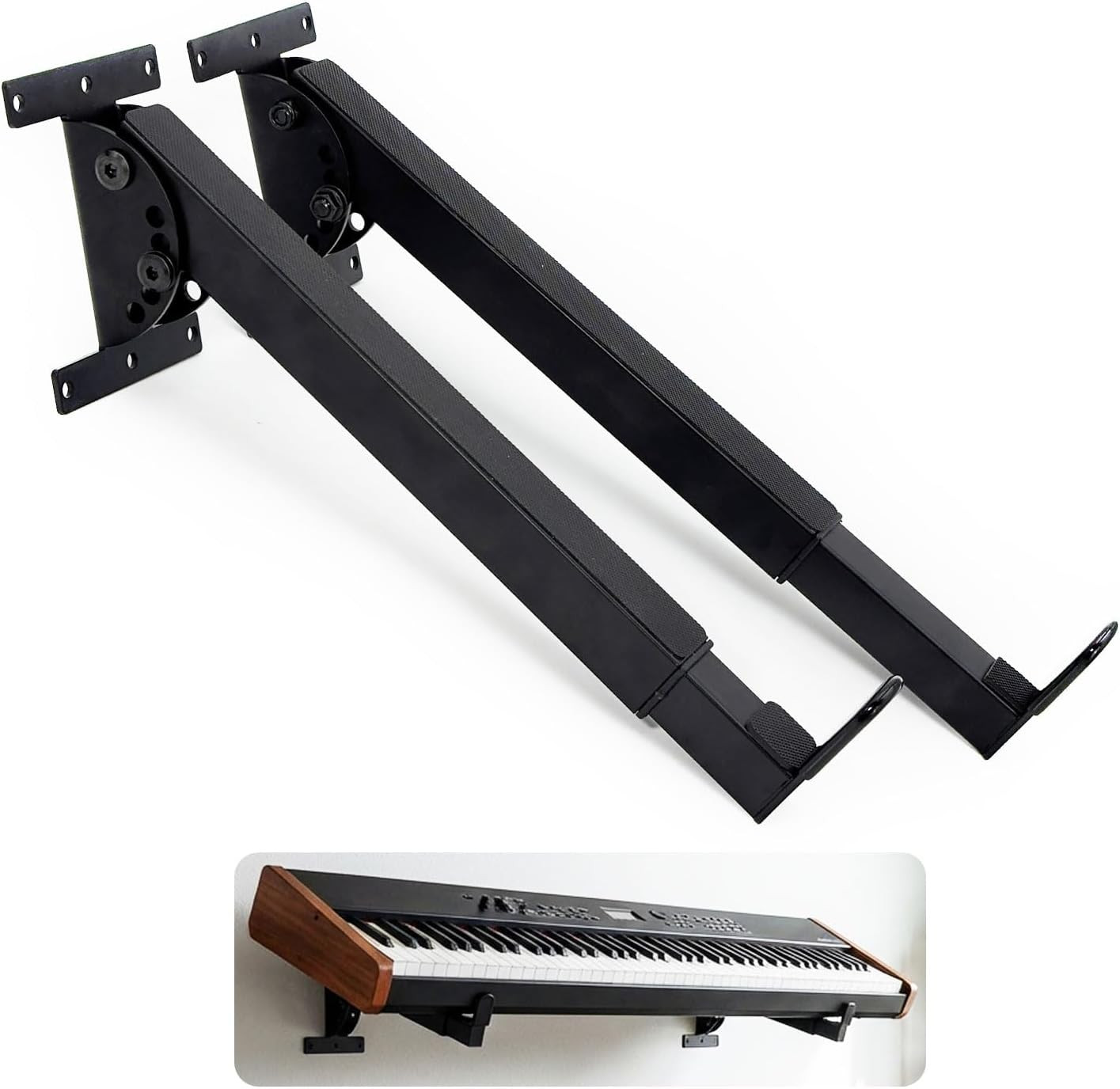 Keyboard Wall Mount Stand with Adjustable Angle, 13–20 Inch Adjustable Piano & S