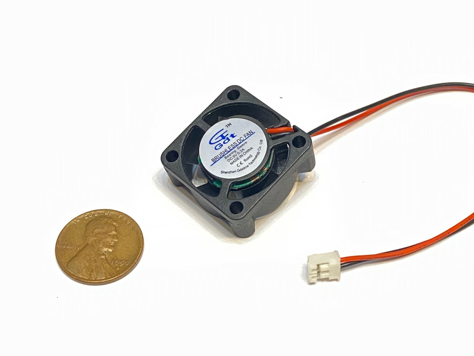 1 Piece 5v fan 2510 small 2 pin computer GDStime 25mm x 10mm mini WD B9 STAMP