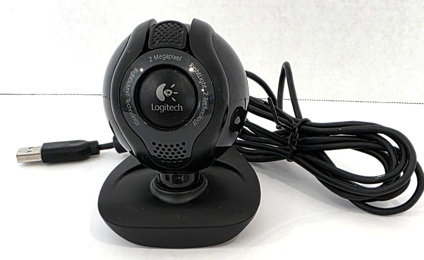 Webcam, Logitech C600 2MP HD Built-in Mic RightLight 2 Tech USB Camera V-U0007