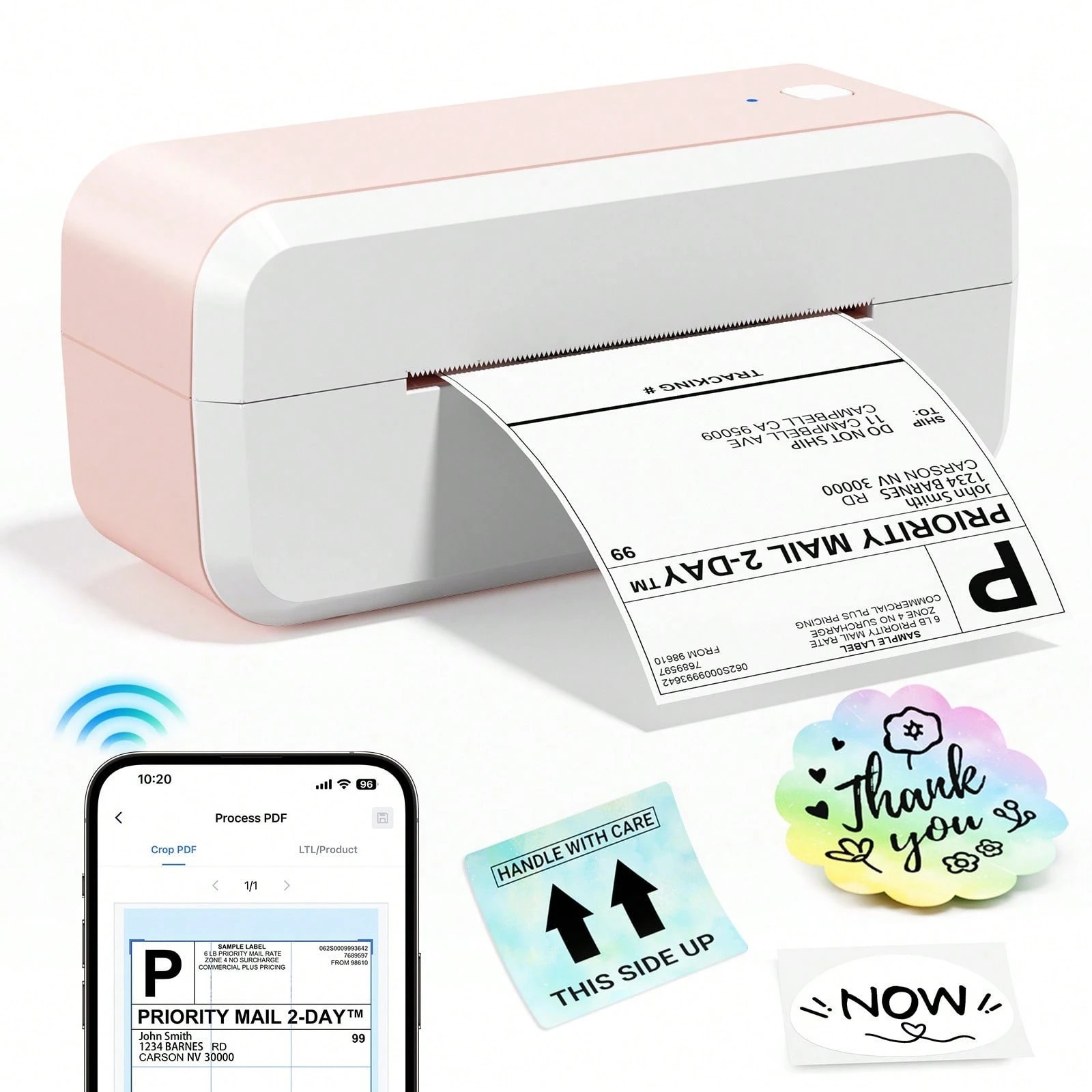 Phomemo 4x6 Bluetooth Thermal Shipping Label Printer Wireless iOS Android PC