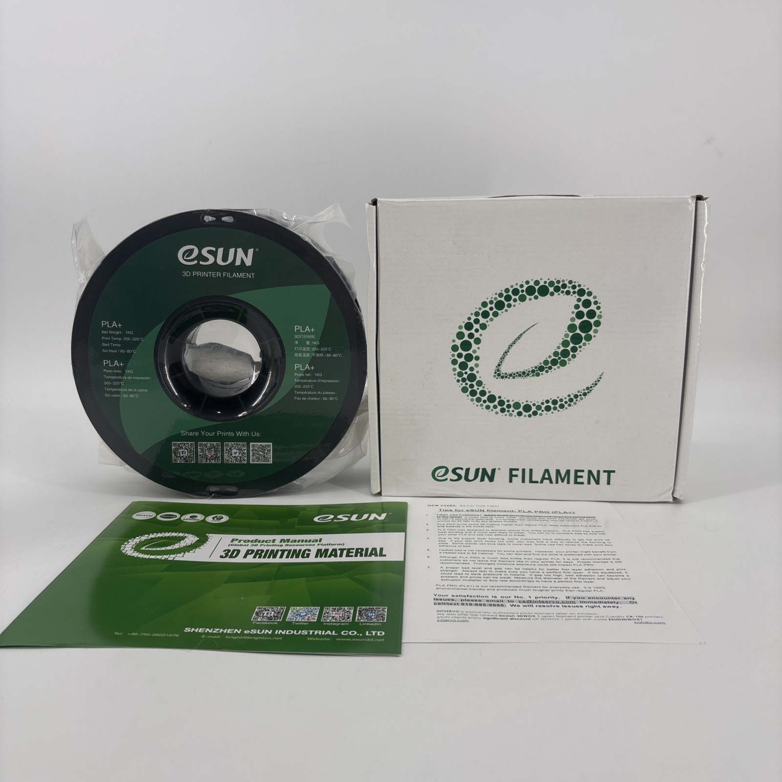 E-SUN 3D Printer Filament, Green 1.75 mm - Fast Shipping