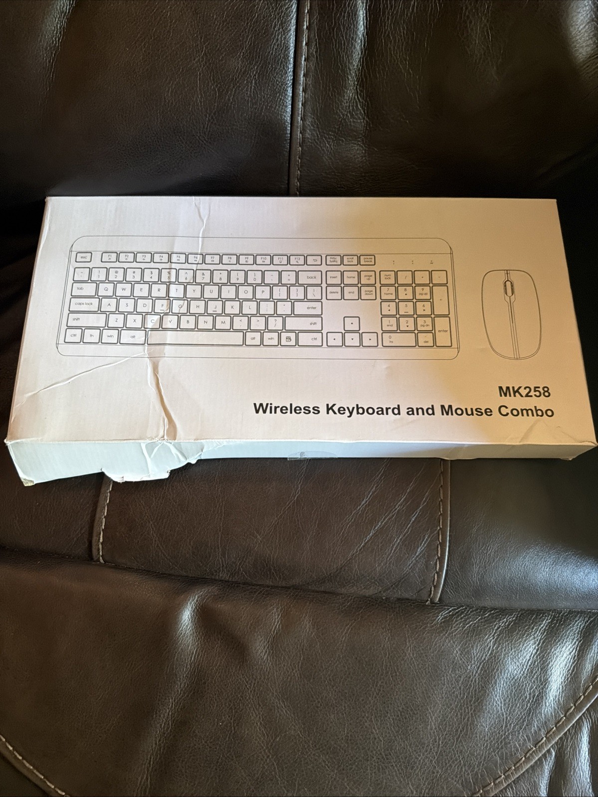 MK258 Wireless Keyboard & Mouse Combo, 2.4G Silent Cordless Keyboard Mouse Combo
