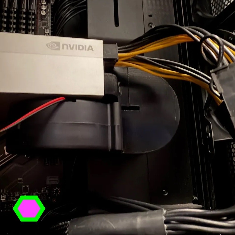 Nvidia A100/A800/CMP 170HX Blower Bend + fan