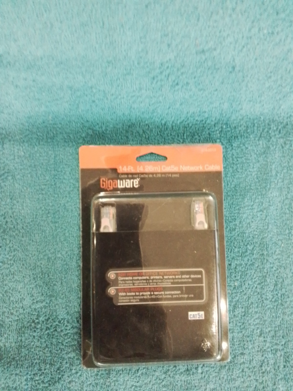 GIGAWARE 14 ft. (4.26M) CAT5E COMPUTER NETWORK CABLE 278-2013 *