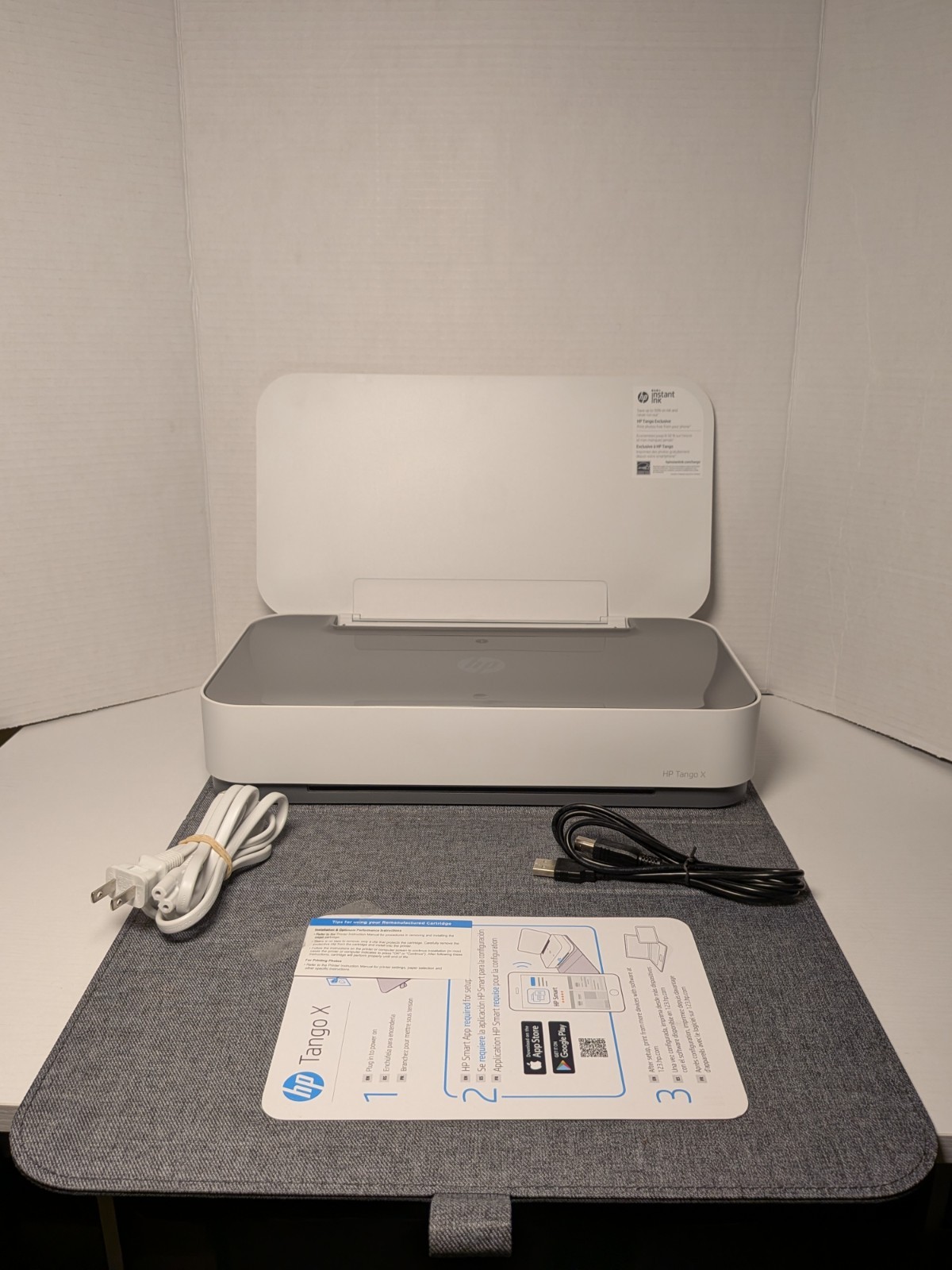 HP Tango X Smart Wireless Printer + Usb input White USED LIGHTLY TESTED
