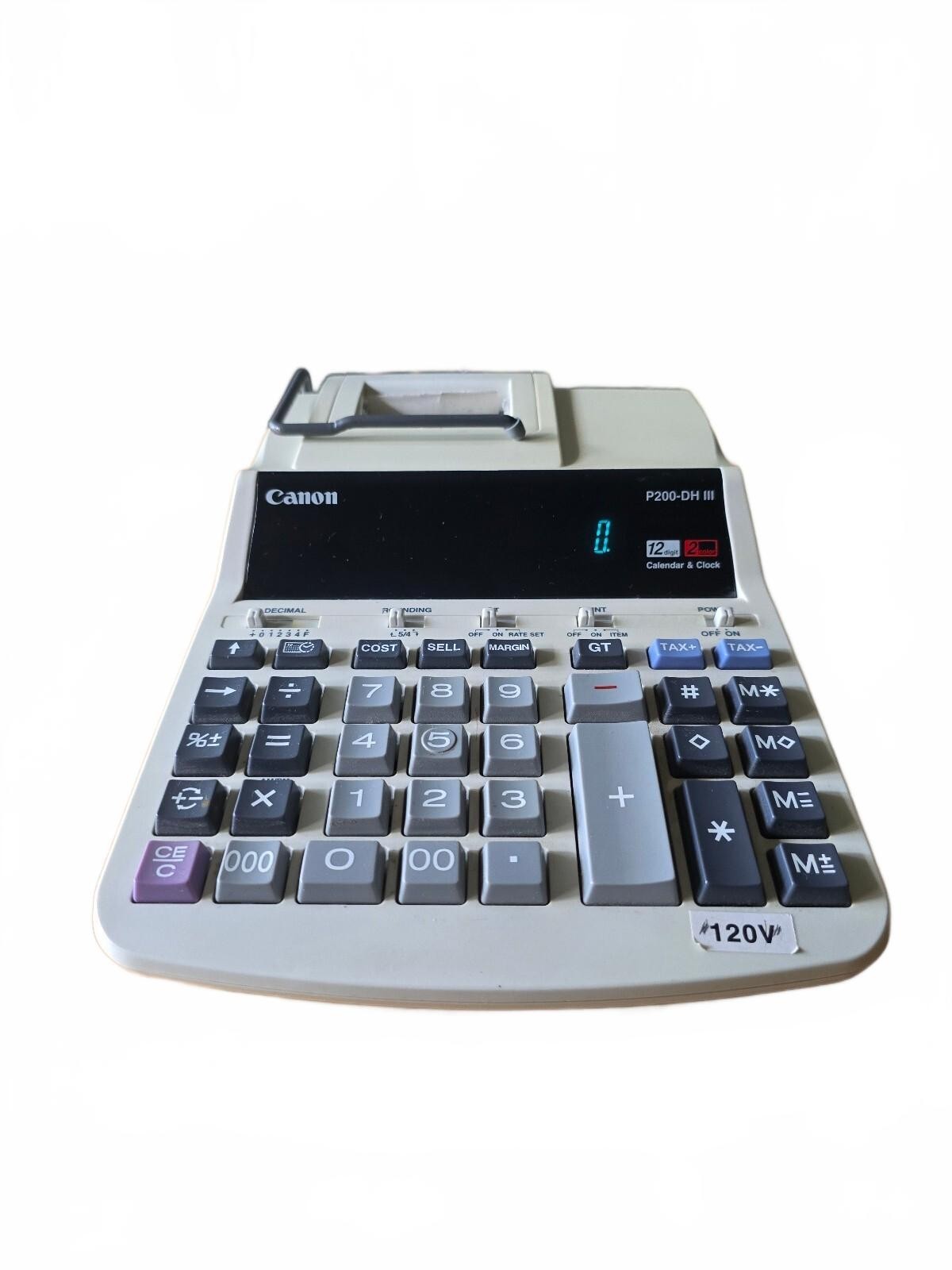 Canon P200-DH III Desktop Printing Calculator 12-Digit (Tested/Works)