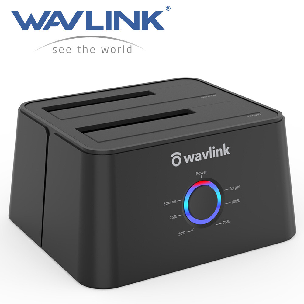 Wavlink External Hard Drive SSD HDD Dock 2.5"/3.5" 2Bay USB3.0 to SATA upto 16TB