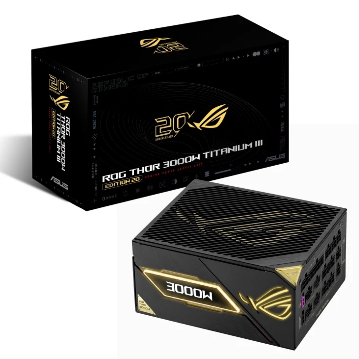 ASUS ROG Thor 3000W Titanium III Edition 20 PSU - Open Box 