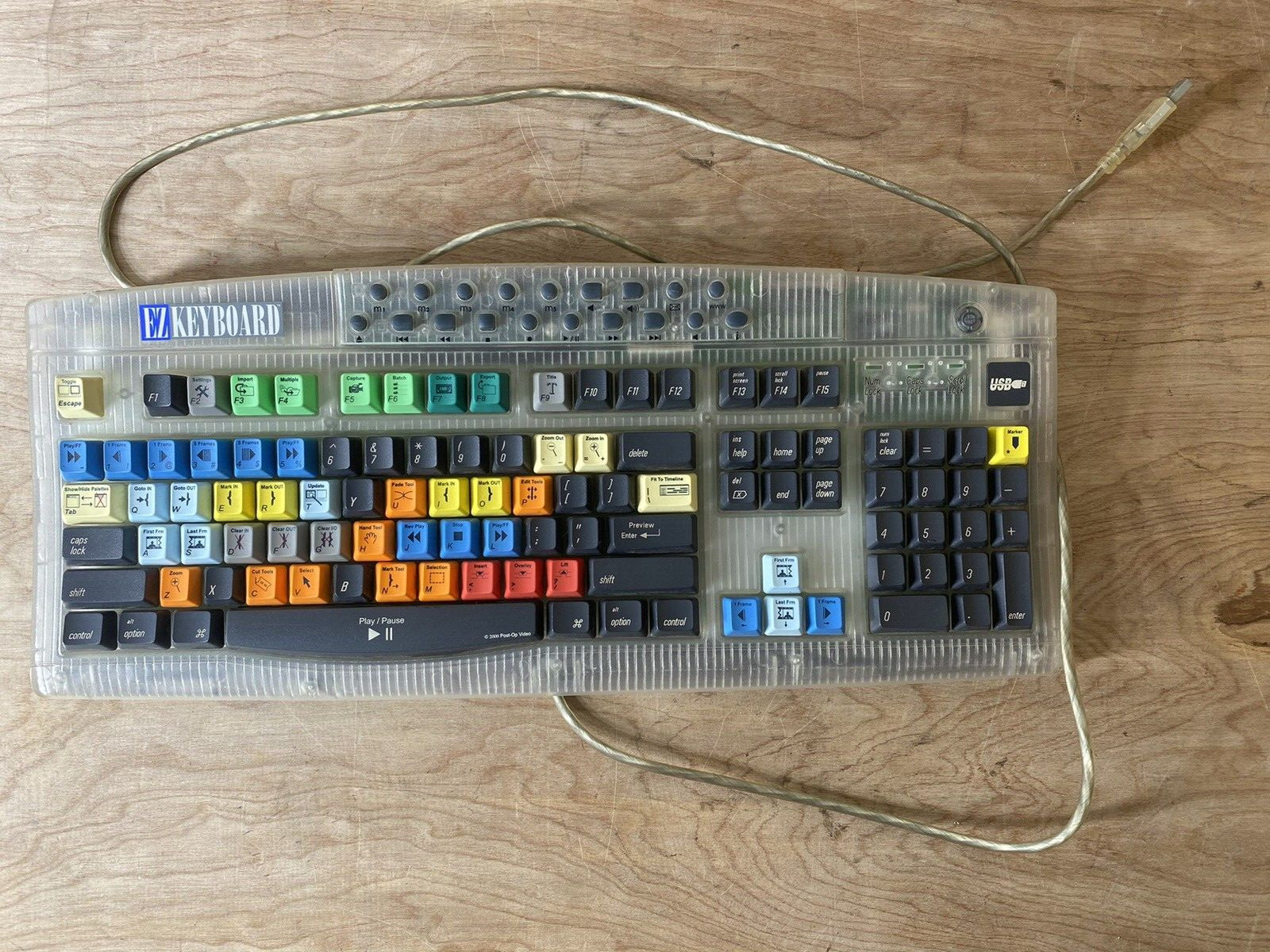 Keyboard Macally USB Multi Media for Macintosh EZ Keyboard Imediakey Clear