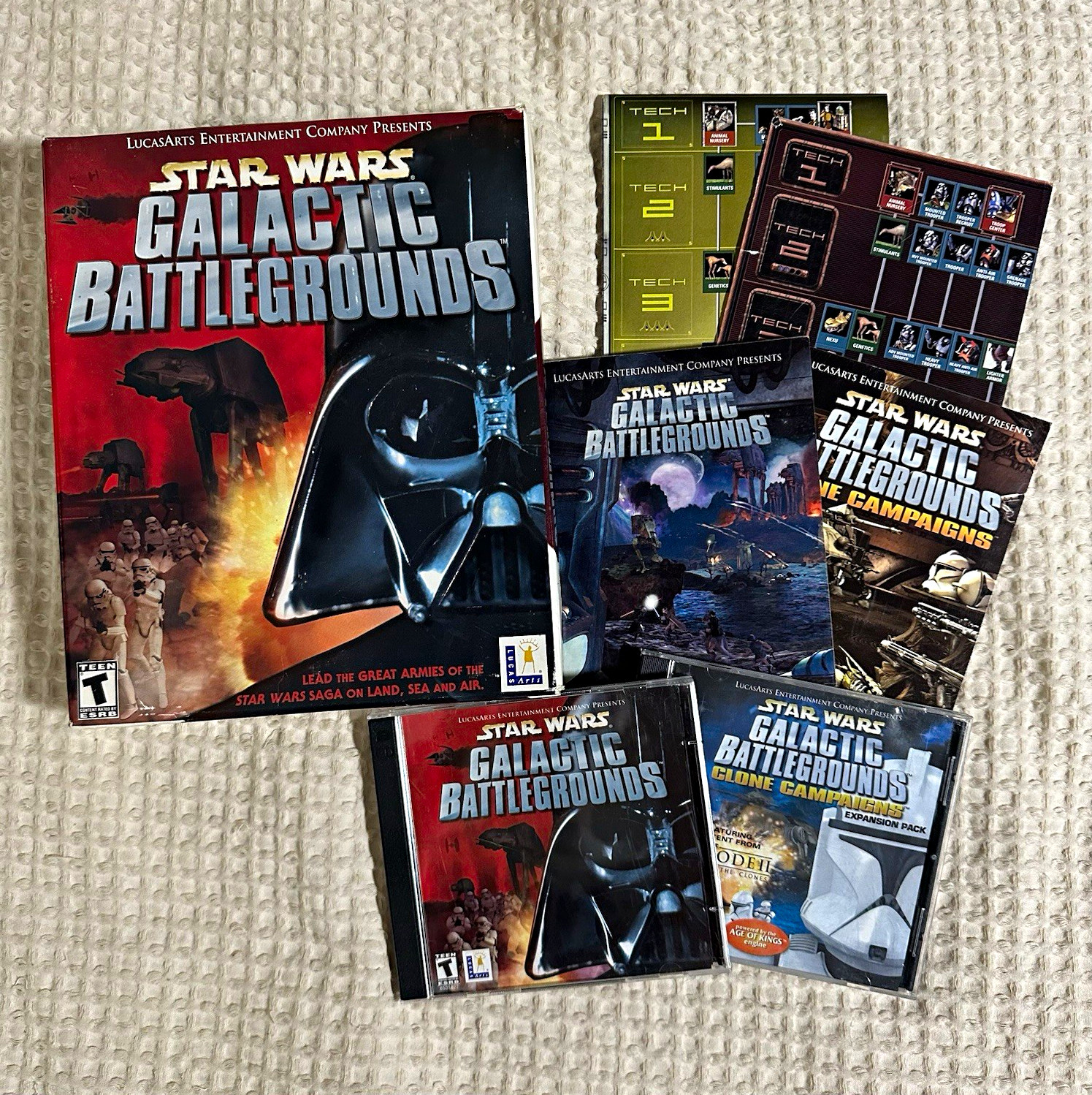 Star Wars Galactic Battlegrounds PC Big Box Bundle + Clone Campaigns Expansion