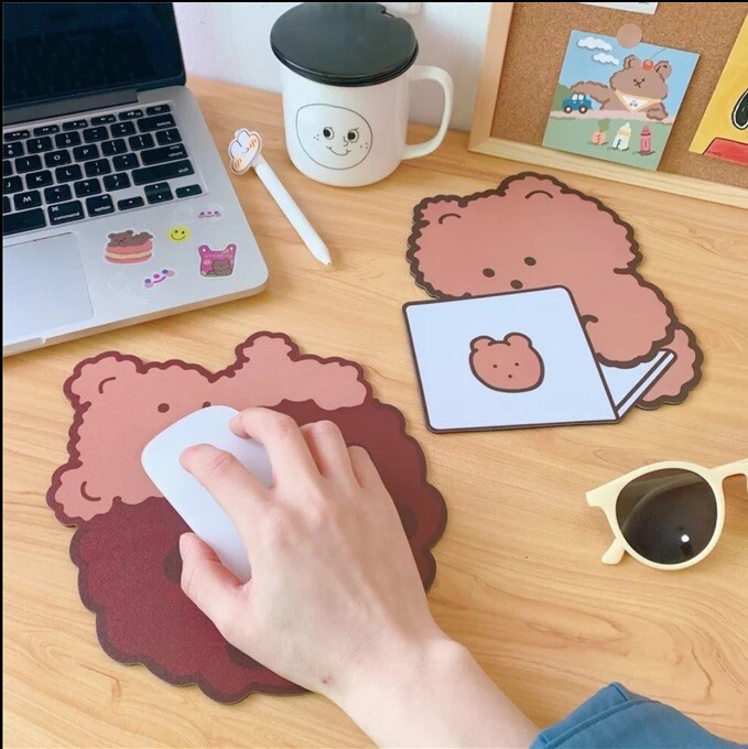 Kawaii Cup Mat, Home Game Mouse Pad Animal Computer Laptop,4 Pieces Per Order .