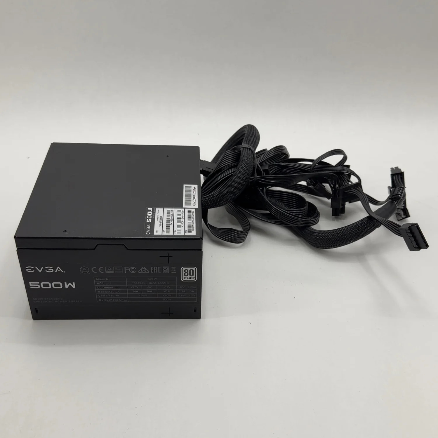 EVGA 500W 100-W1-0500 80 Plus 500W Non Modular Power Supply