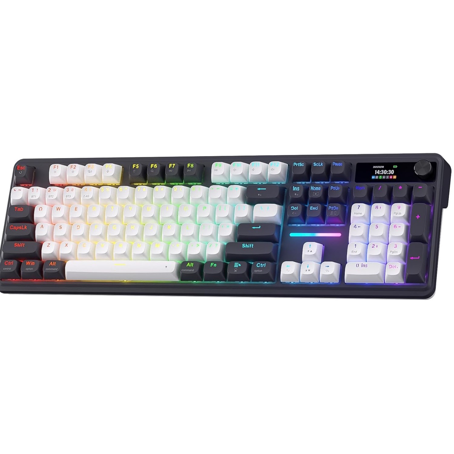 K762 PRO Wireless 104-Key Gasket Gaming Keyboard, Screen & Knob