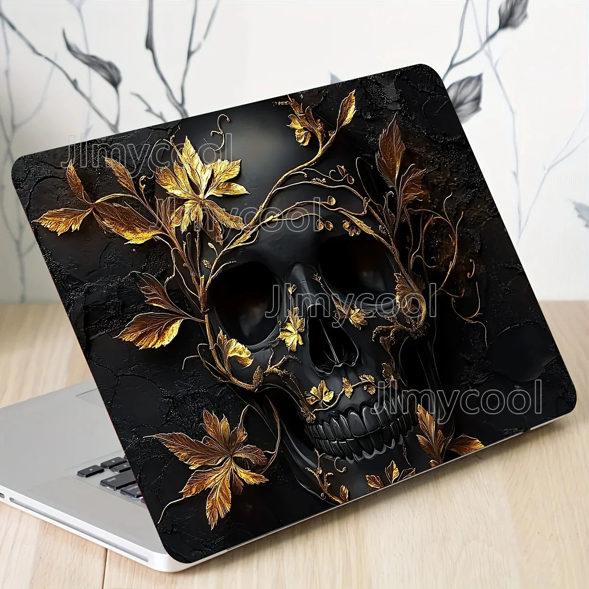 Vinyl Laptop Case Skull Sticker 2pcs Scratch Resistant Case for HP Dell Lenovo