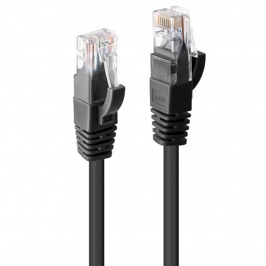 Lindy U/UTP Cat6 RJ45 Patch Cable 5m - 48080 – Black