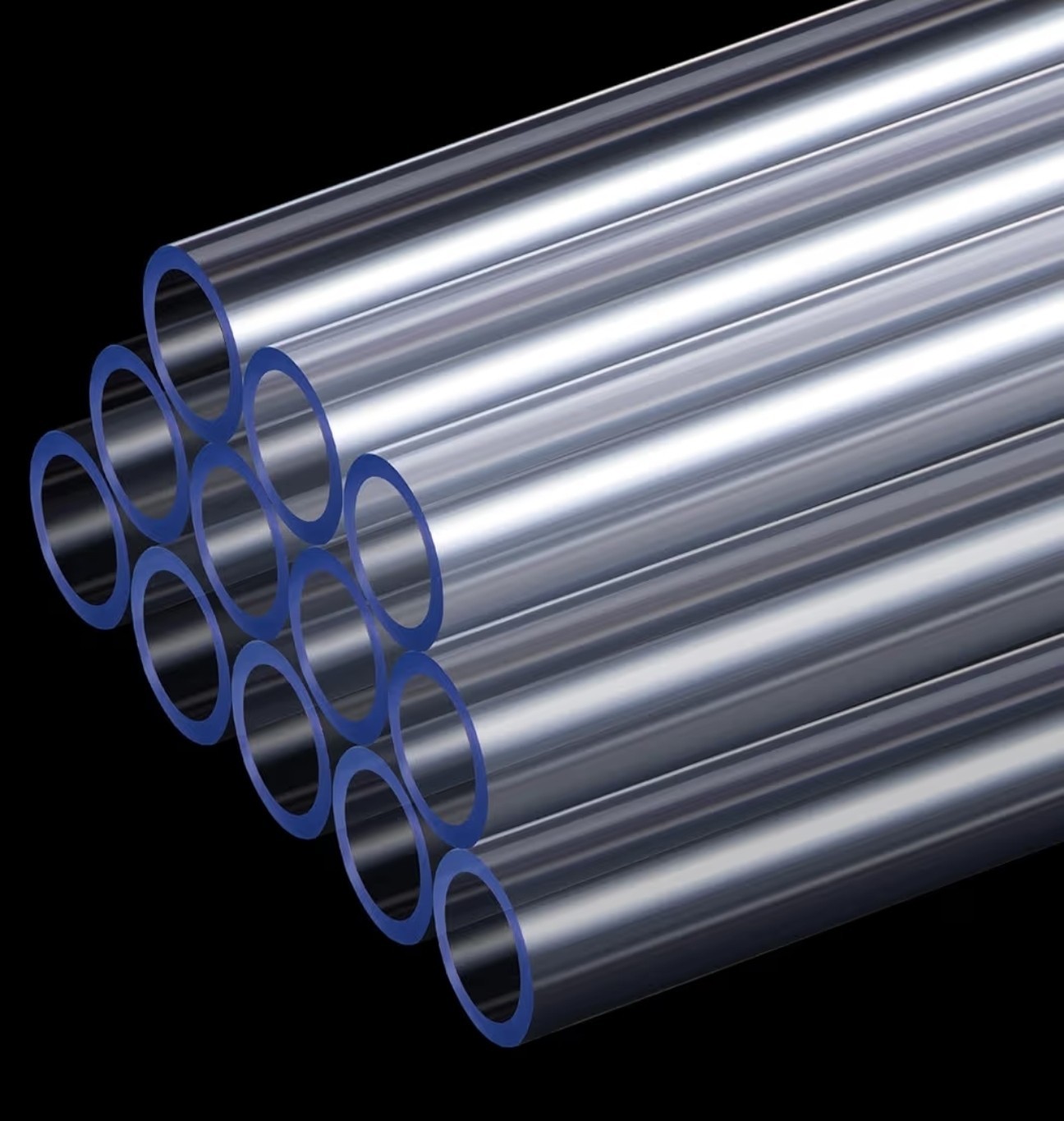 3 Clear PETG Tube 10 mm ID, 14 mm OD Rigid PETG Tubing Water Cooling PC Kit 30in