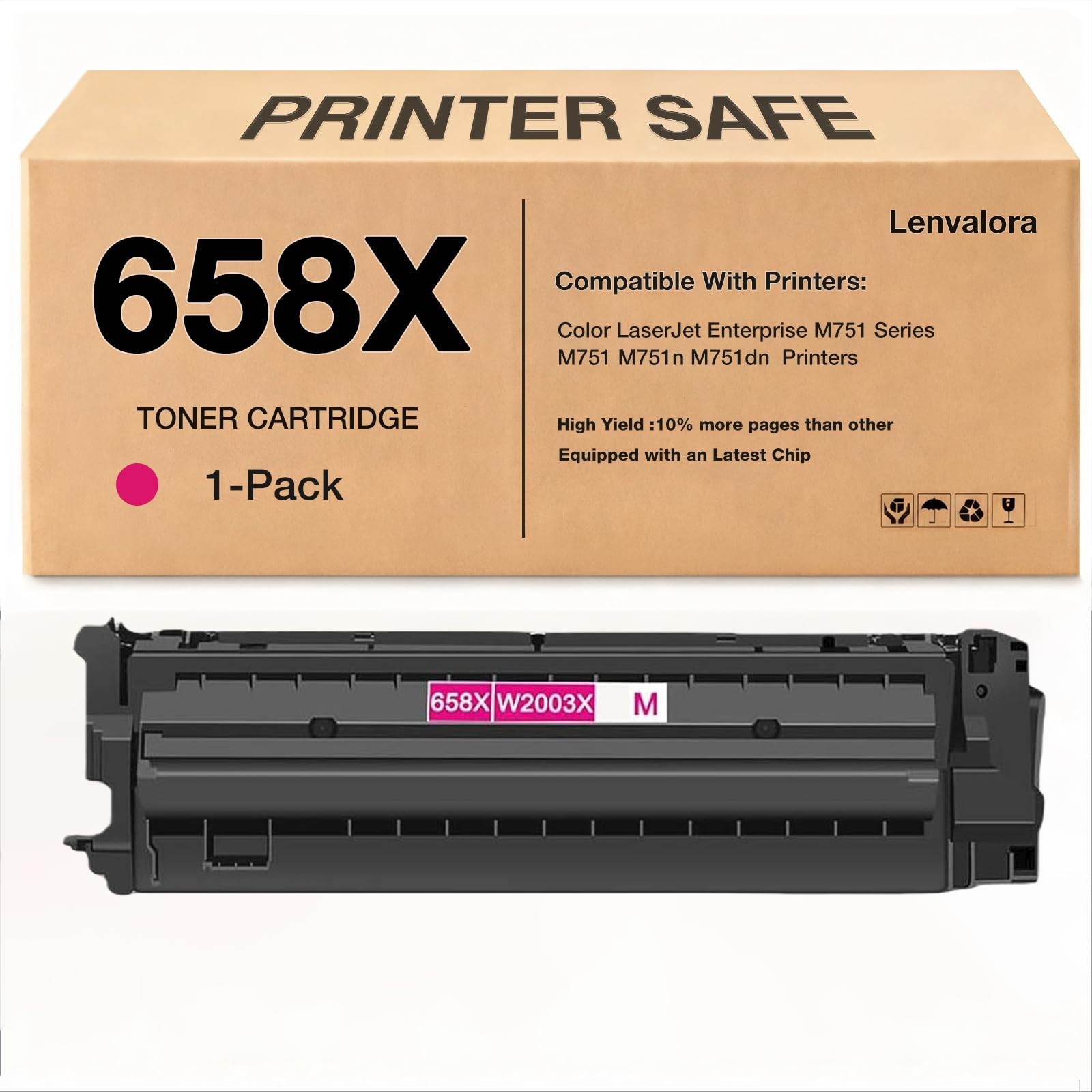658X Toner Cartridges W2003X Replacement for HP