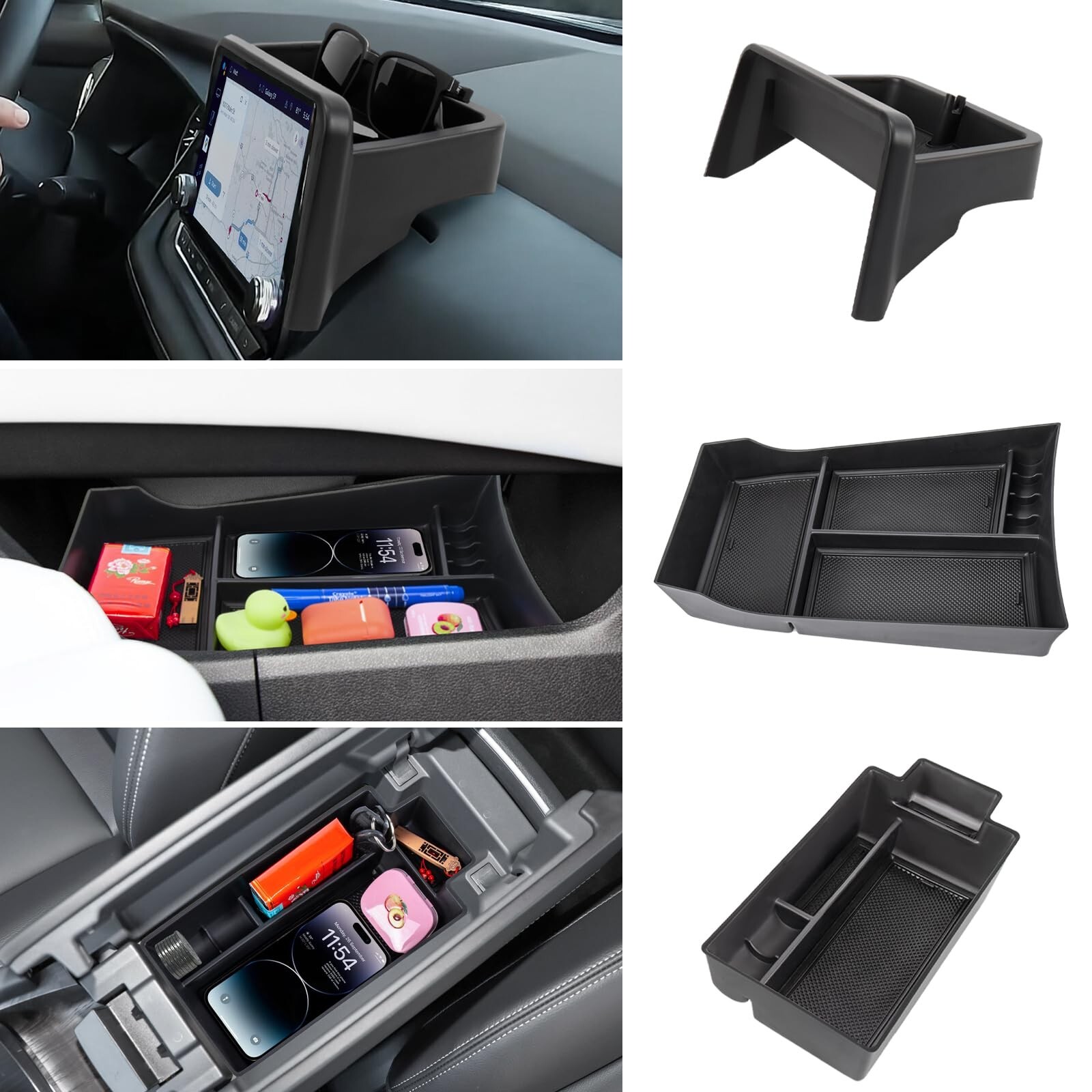 3PCS Center Console Organizer Compatible with 2021-2025 Nissan Rogue S/SV/Roc...