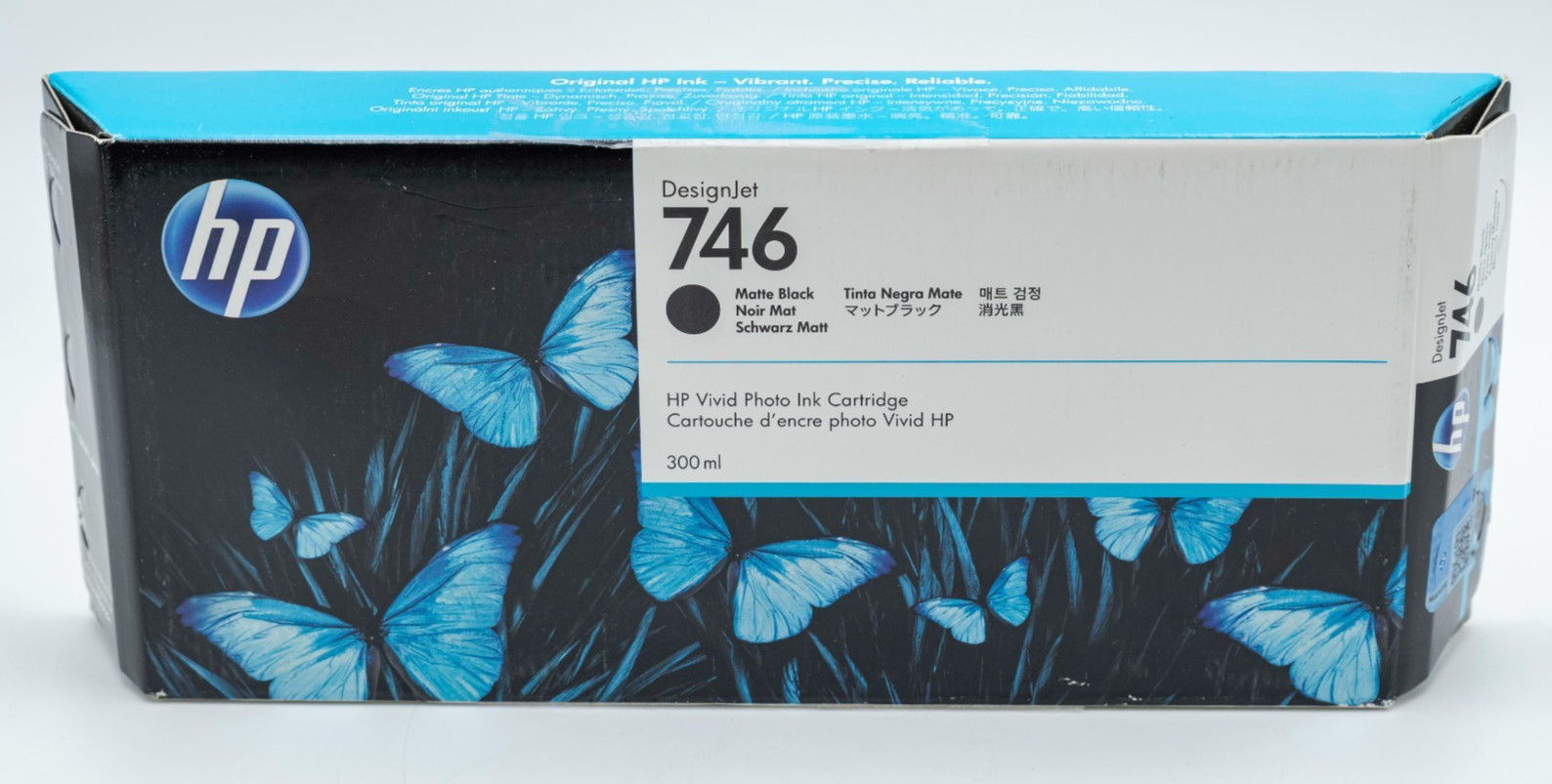 GENUINE HP 746 300-ml Matte Black DesignJet Ink Cartridge, P2V83A , Exp 03/2023