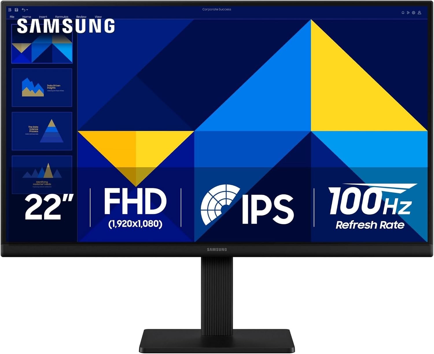 Samsung 22" S30GD Essential Monitor IPS FHD 1080p 100Hz Tilt Stand
