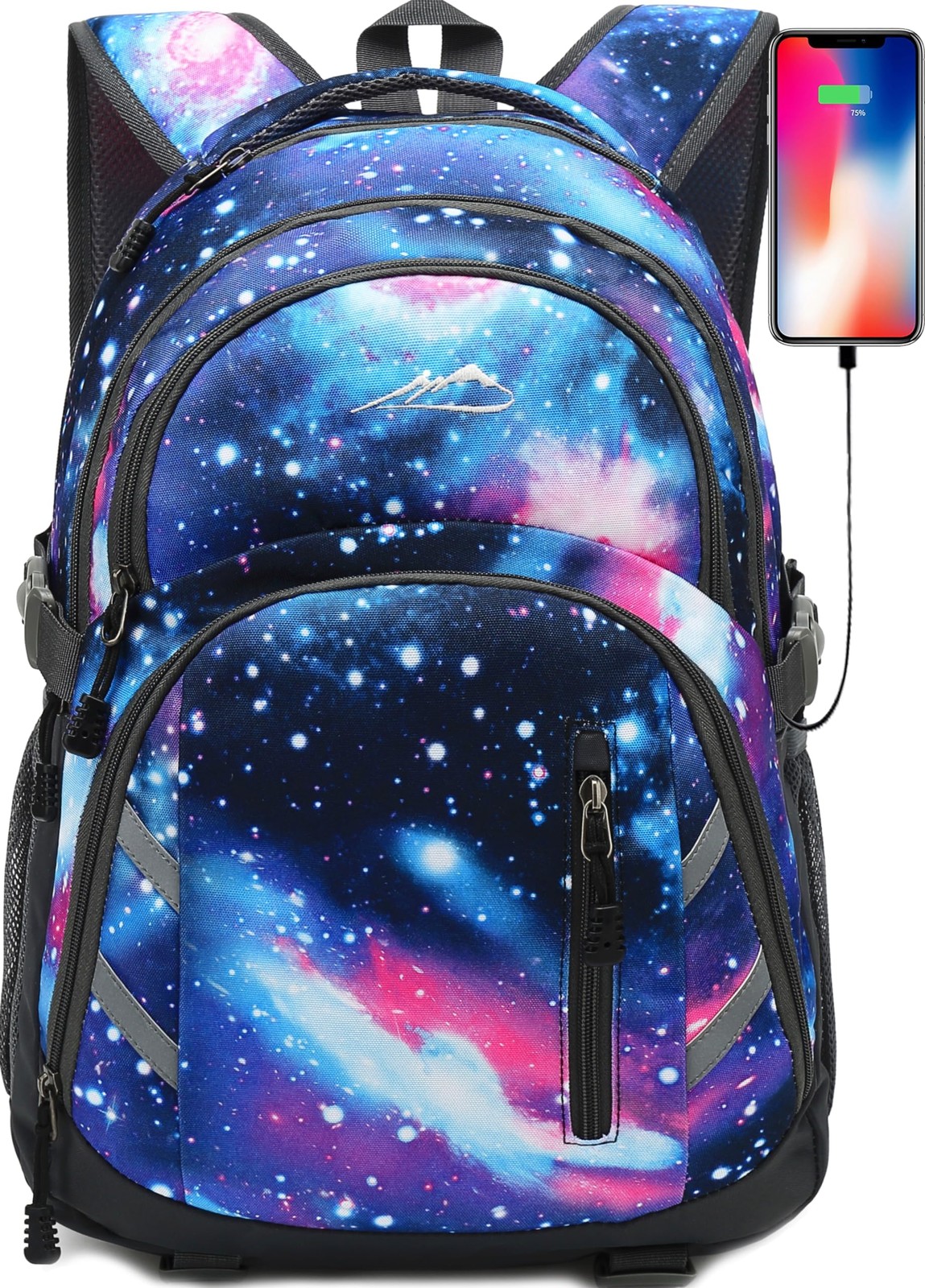 ProEtrade Backpack Bookbag for College Laptop Travel,Fit 15.6 Inch, Galaxy