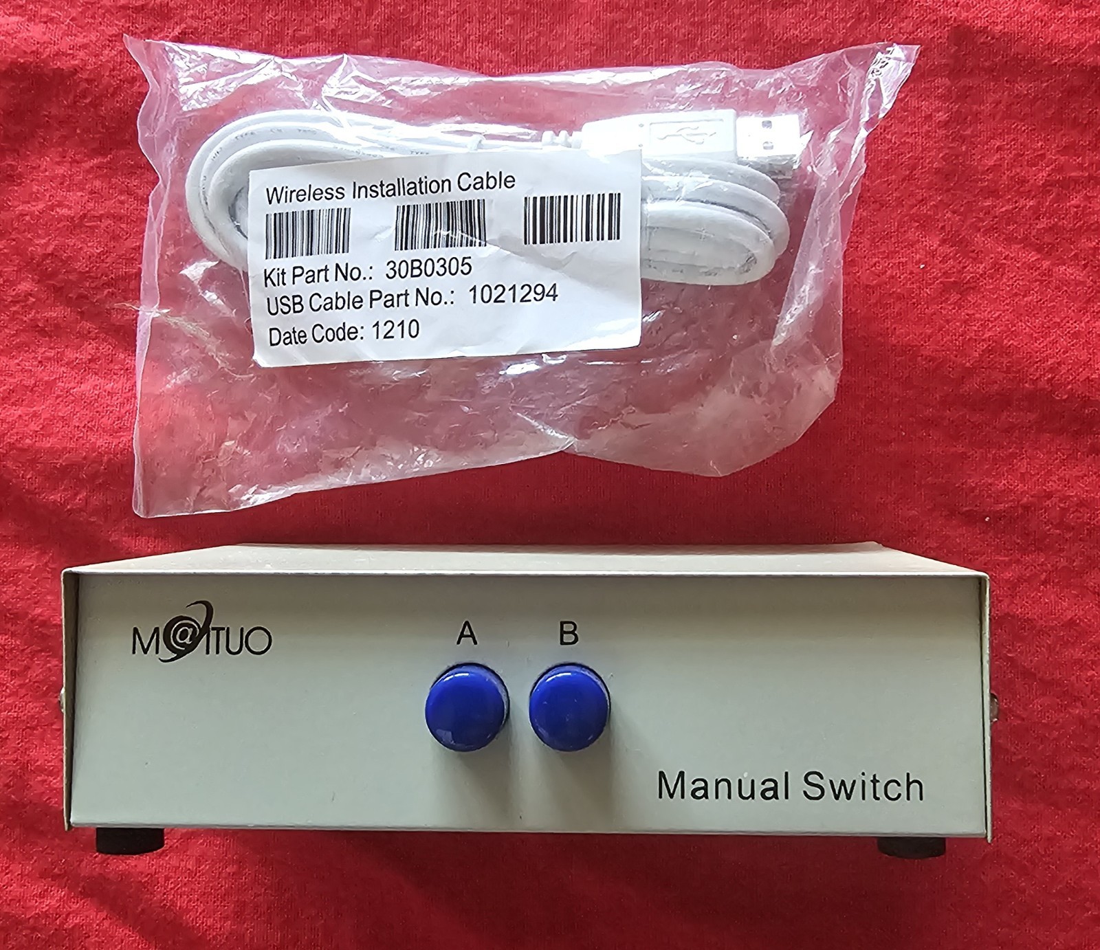 MOTUO USB Manual Switch 2 Port A/B Selector Box With Installation Cable