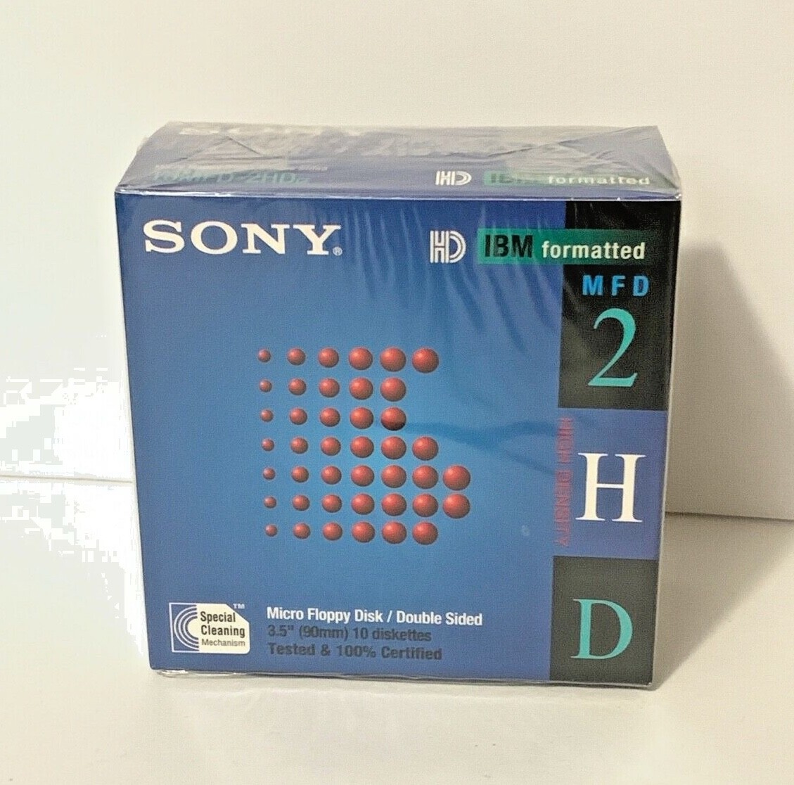 Sony 2HD Floppy Diskettes IBM Formatted 1.44 MB 3.5 Inch ▪ 10 Pack NEW SEALED
