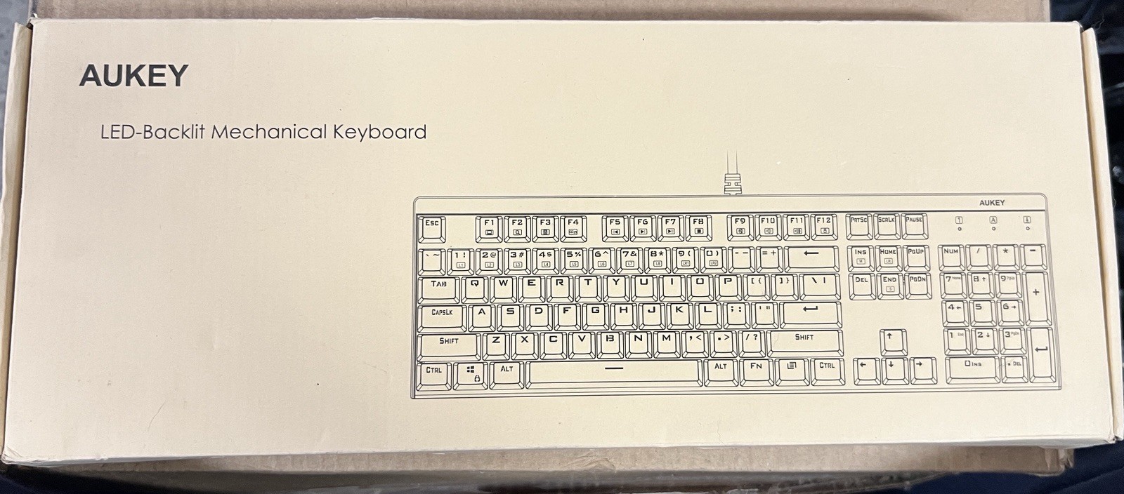 AUKEY KM-G6 Mechanical Gaming Keyboard LED Backlit Switch 104 Key USB OEM- i