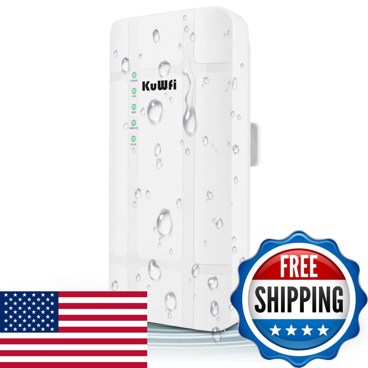 KuWFi 300Mbps Outdoor 4G LTE CPE WiFi Router Sim Card Slot CAT4 SIM Routers POE