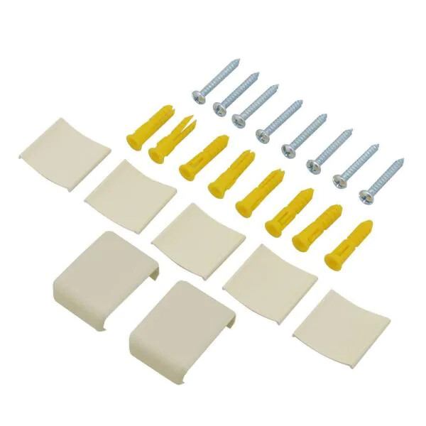 Legrand Wiremold NM910 Non-Metallic PVC Raceway Accessory Set, Ivory