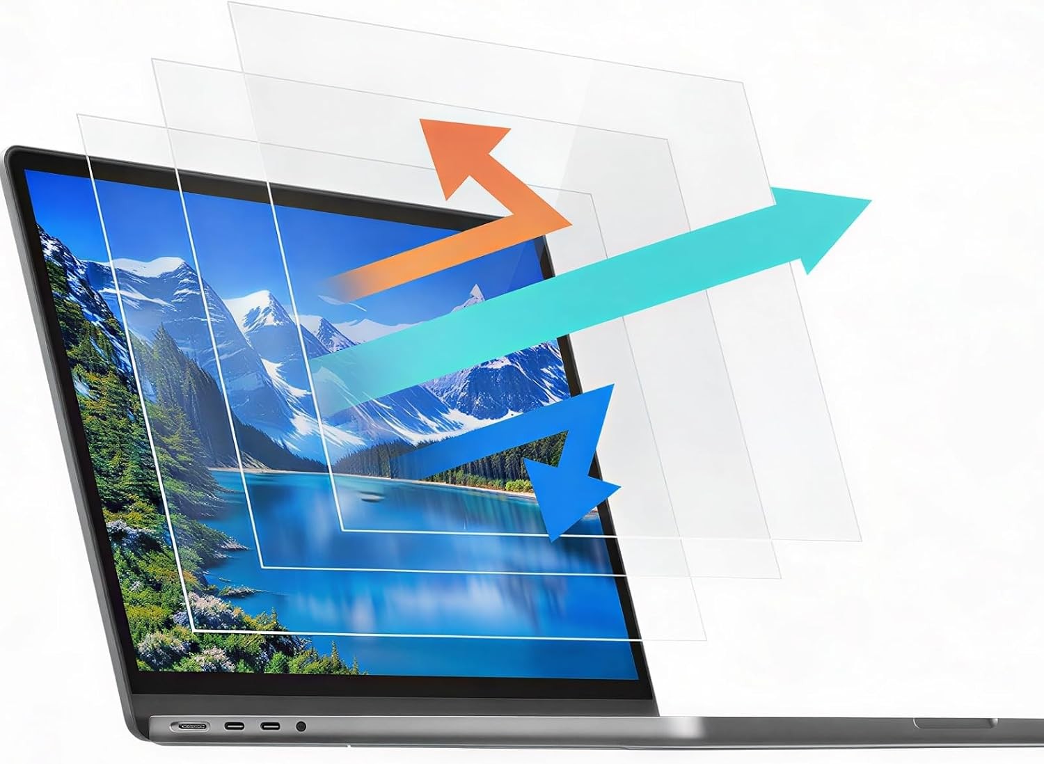 2Pcs Anti Glare Blue Light Laptop Screen Protector 14 Inch 16:9 for Tablets