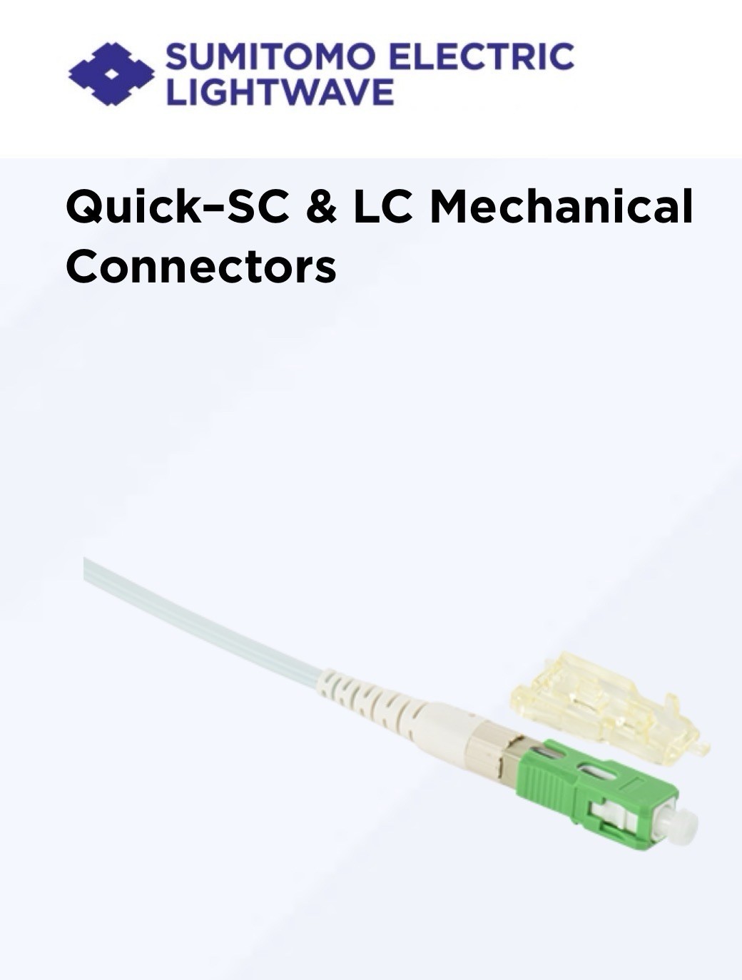 SUMITOMO ELECTRIC Quick–SC & LC Fiber Mechanical Connectors 60 PCS