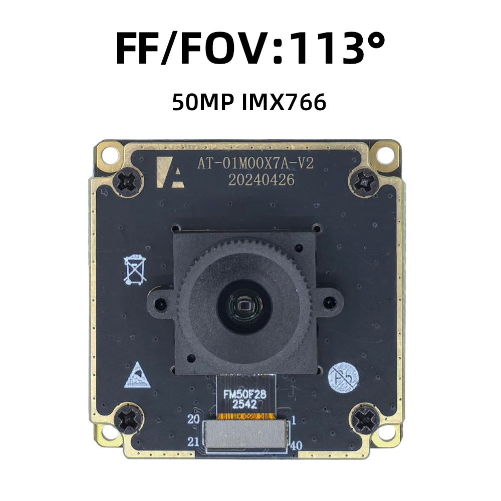 50MP IMX766 USB2.0 Camera Module CMOS Sensor 4K 113/100/80Degree FF Autofocus