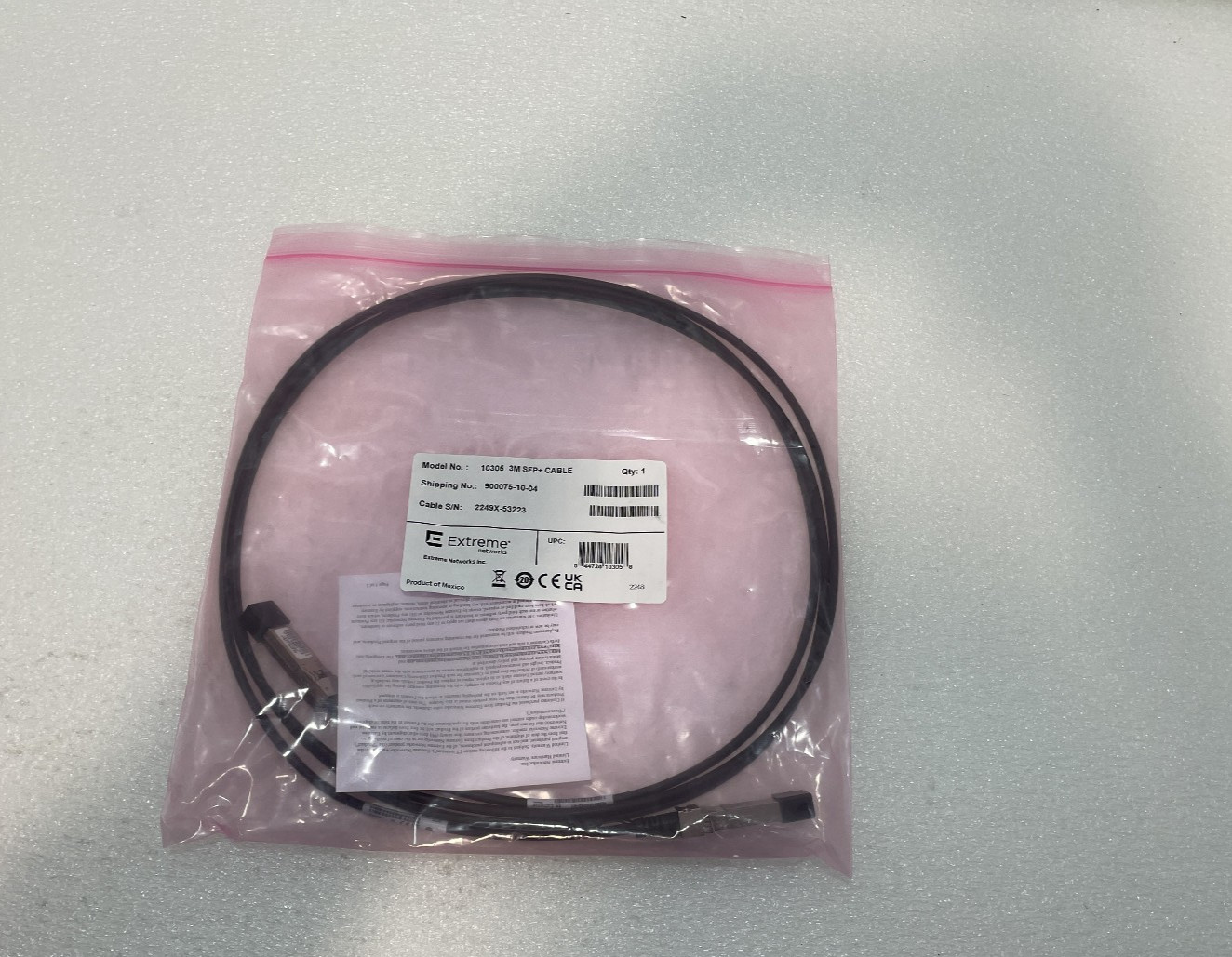 Extreme Networks 10305 3M  SFP+  Cable