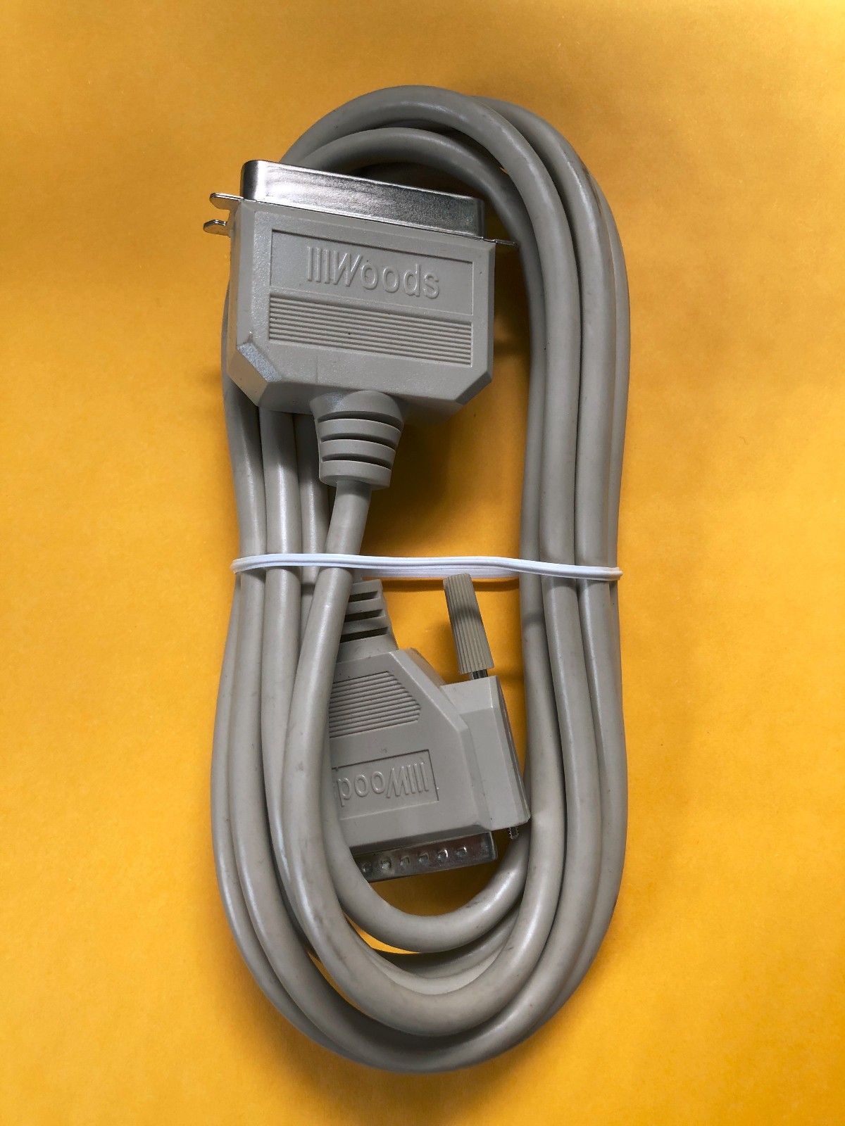 Woods Parallel Printer Cable 10 ft 25 Pin Male 36 Pin Male Bi Directional LikNew