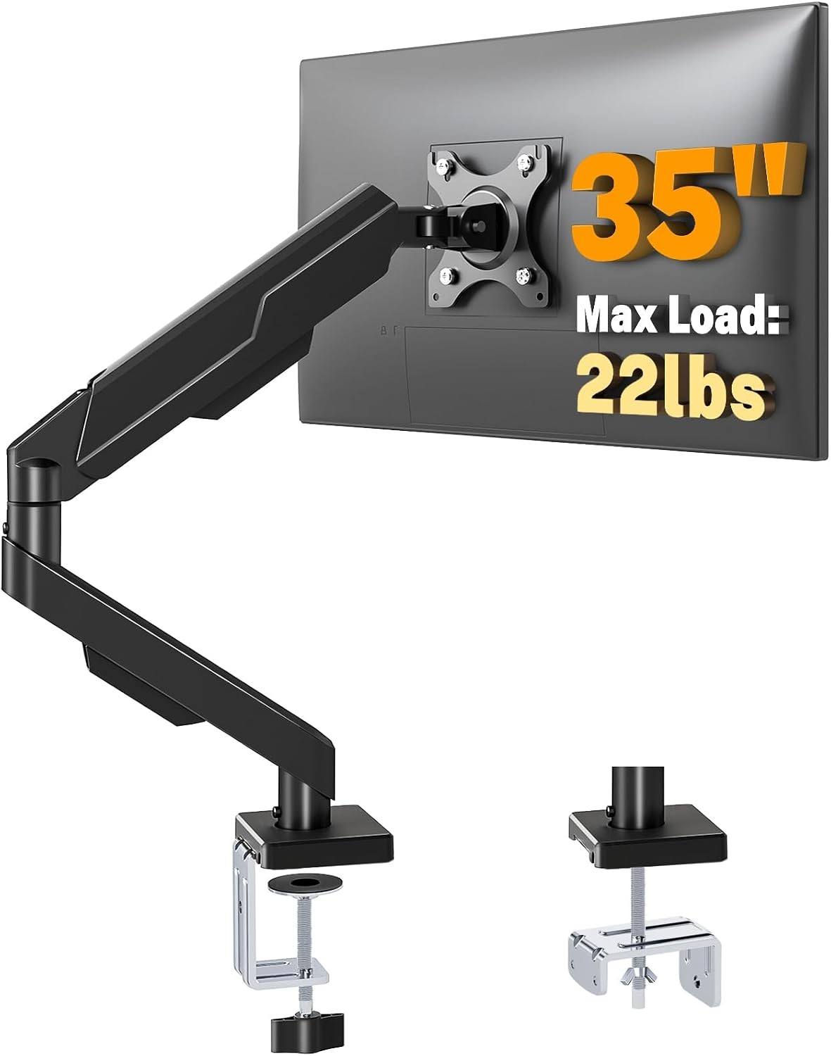 Single Monitor Arm 13-35 Inch VESA Desk Mount Heavy Duty Up to 22 lbs Full