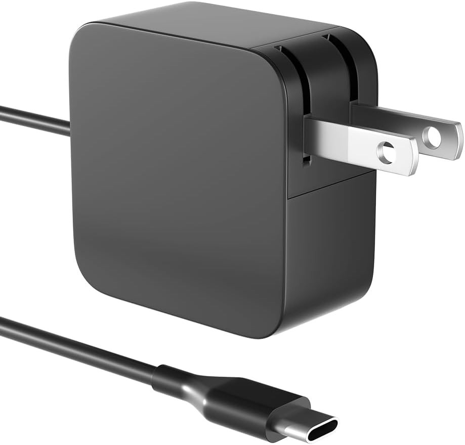 Universal 65W USB C Power Adapter for MacBook, ASUS, Steam Deck, Galaxy, iPhone