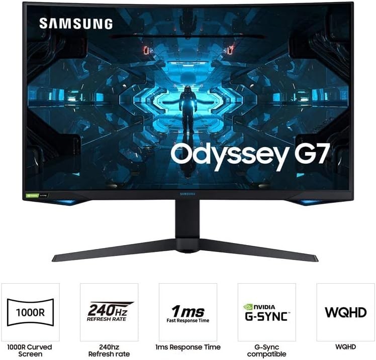 Samsung Odyssey G7 75T 32" QLED Curved Gaming Monitor - Black _ Brand New