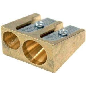Pencil Sharpener Brass Double Wedge Made Germany Mobius Ruppert 603 Artists
