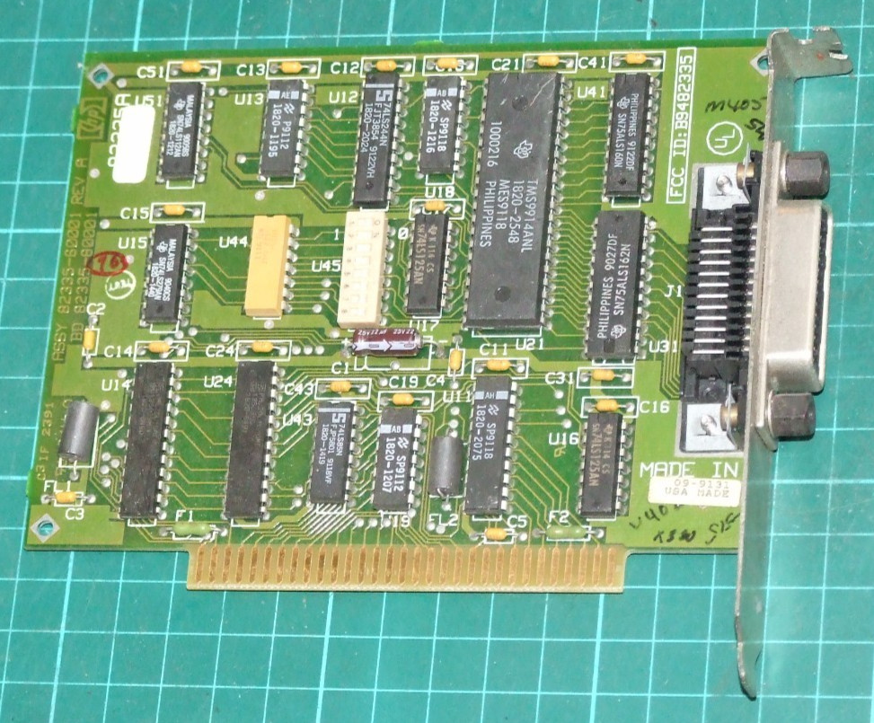 Hewlett-Packard HP 8-bit ISA GPIB HPIB adapter for vintage IBM PC XT AT computer
