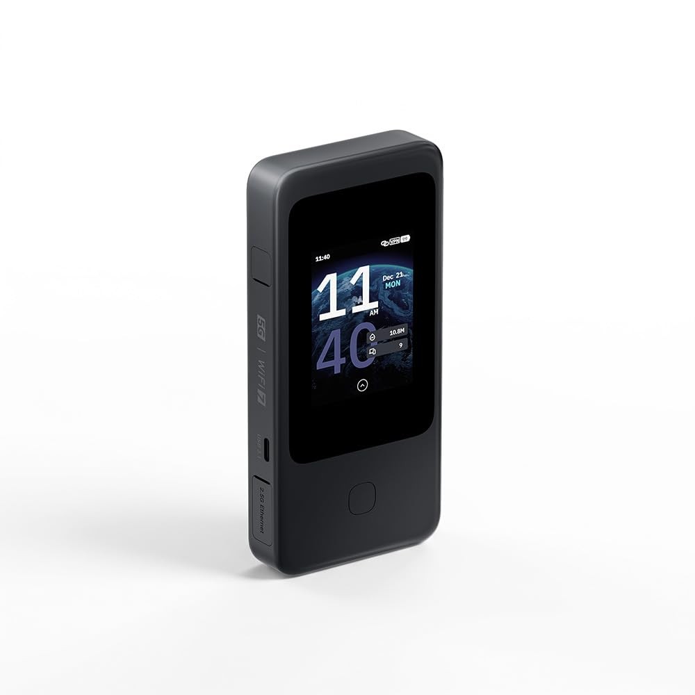 GL-E5800 NA MUDI 7 5G Tri-Band Wi-Fi 7 Travel Router with eSIM