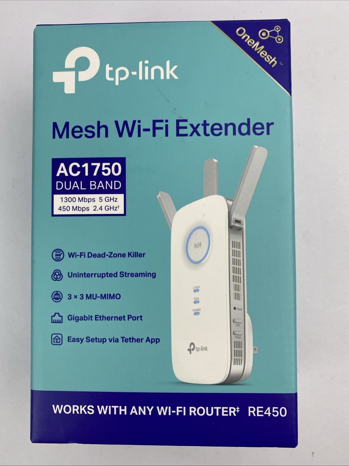 TP-Link WiFi Range Extender Repeater AC1750 Dual Band RE450 Internet Booster