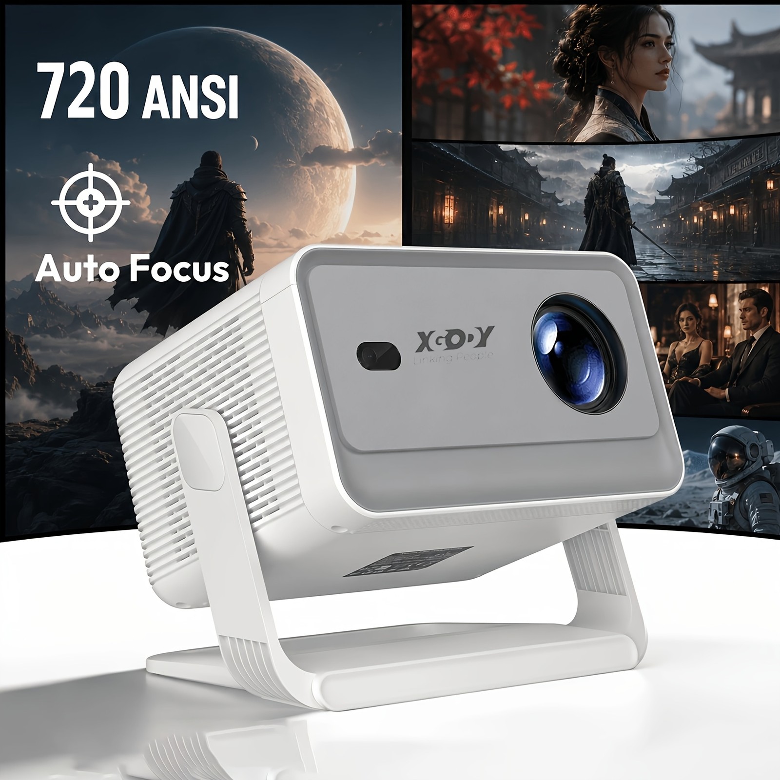 XGODY Gimbal A6 Pro, Native 1080P Full HD, Android 14, 720 ANSI