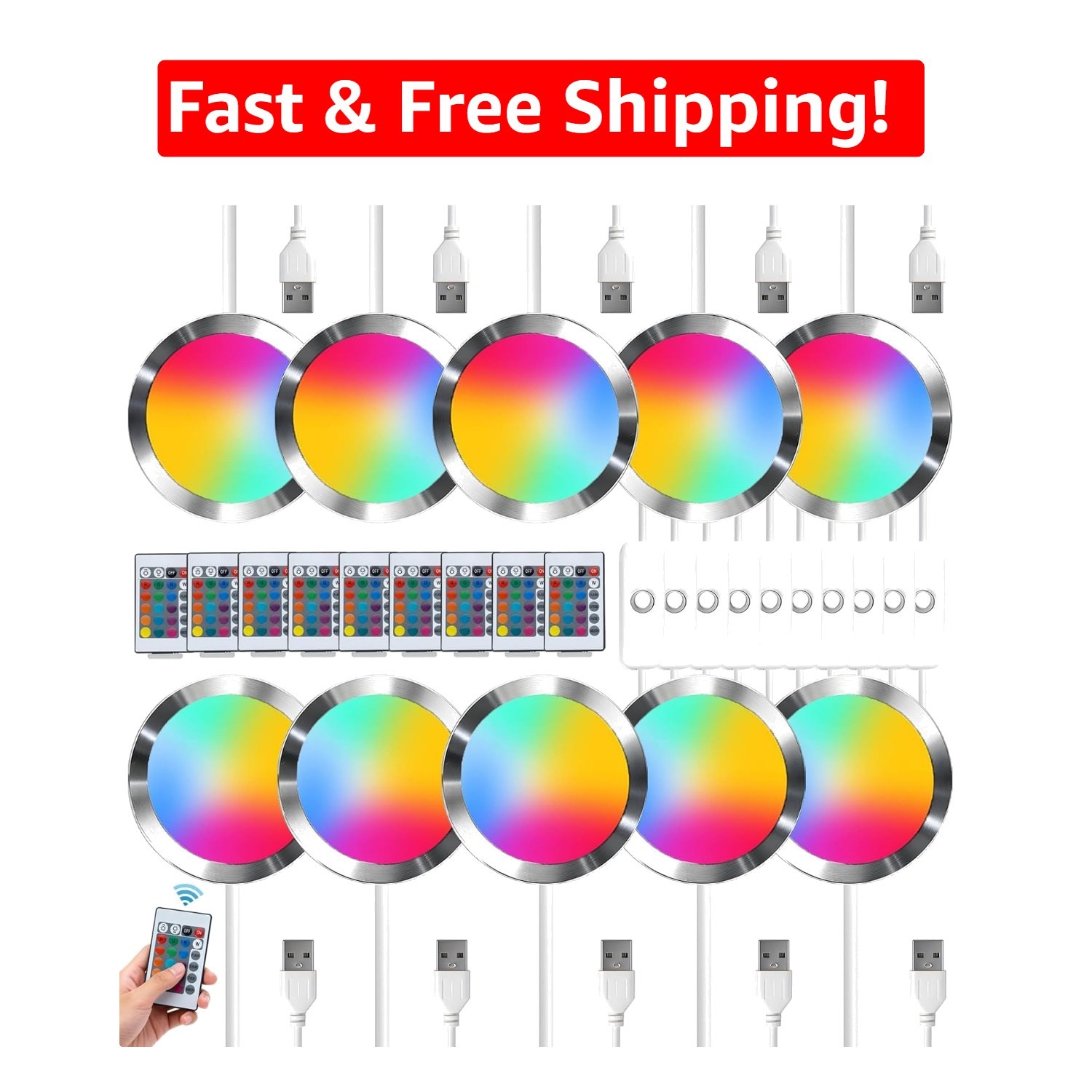 Adjustable RGB LED Lamp Kit 001 - 10PCS for Bambu Lab & Anycubic Printers